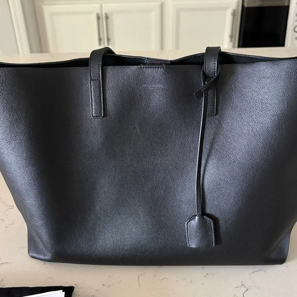 Saint Laurent Classic Black Leather Tote and Wallet - Picture 8 of 16